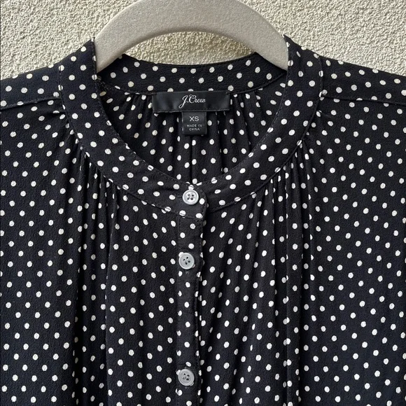 J.Crew Drapey Popover Shirt in Dots - Picture 4 of 9